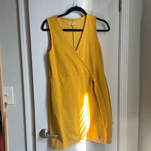 madewell texture and thread wrap dress